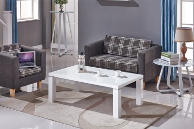 Masa de cafea din MDF Adaline White, L120xl70xh43.5 cm