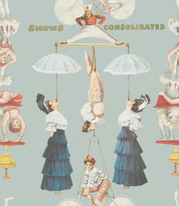 Set 3 role Tapet Imprimat Digital The Great Show Blue