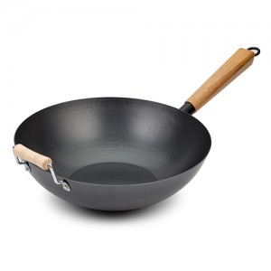 Tigaie wok cu maner din lemn Ø32 cm, Cantonese