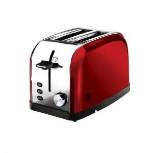 Toaster 2 sloturi, 3 functii, 850W, Metallic Line Burgundy