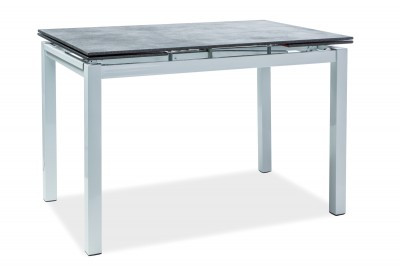 Masa extensibila din sticla Turner Black / White, L110-170xl70xh76 cm