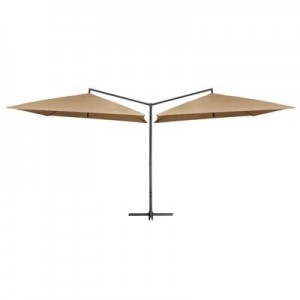 Umbrela de soare dubla, Rain Grej, L485xl250xH260 cm