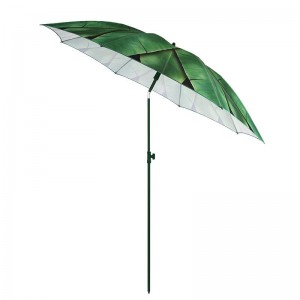 Umbrela pentru plaja, Banana Leaves Verde, Ø184xH226 cm