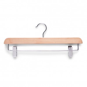 Umeras din metal si lemn pentru fuste, cu cleme metalice, Belt Natural, l36xH14 cm