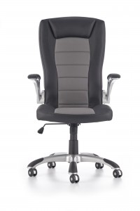 Scaun de birou ergonomic tapitat cu piele ecologica Upstart Black / Grey, l66xA70xH115-125 cm