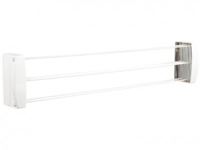 Uscator rufe extensibil pentru perete, cadru metalic, Teleclip Alb, 7,4 m