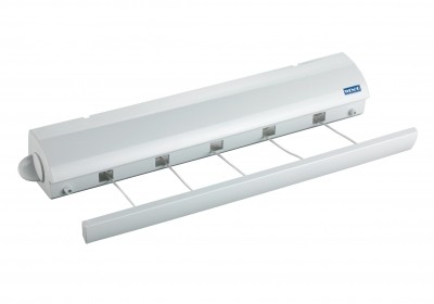 Uscator rufe retractabil pentru perete cu 5 sfori, Wall Lines Alb, 21 m