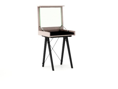 Masa machiaj Mini cu oglinda Dusty Pink, L60xl50xh75 cm