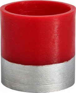 Vas din ceara Jazz Rosu, Ø7xH10,5 cm