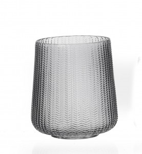 Vaza Boa Huricane Anthracite, Sticla, Ø17xH20 cm