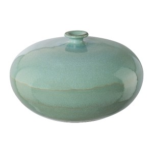 Vaza decorativa din ceramica, Alenia Small Teal, Ø40xH15 cm