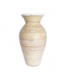 Vaza decorativa din ceramica Amphora Crem, Ø25xH44cm