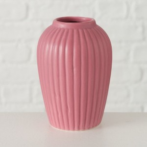 Vaza decorativa din ceramica, Jezabel Rose Mat, Modele Asortate, Ø7xH11 cm