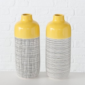 Vaza decorativa din ceramica Sannie Multicolor, Modele Asortate, Ø12xH31 cm