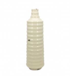 Vaza decorativa din ceramica, Tian Spheres Long Bej, Ø20xH65 cm