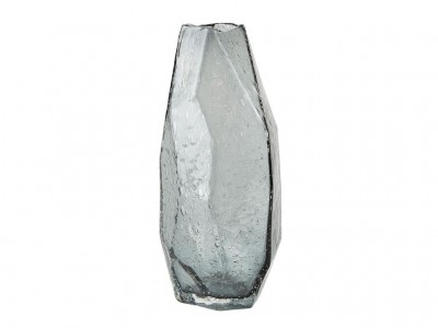 Vaza decorativa din sticla Diamond 341499 Gri, Ø11xH26 cm, Villa Collection