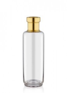 Vaza decorativa din sticla Diamond Big Auriu, Ø9xH29 cm