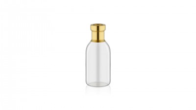 Vaza decorativa din sticla Diamond Small Auriu, Ø8xH19 cm