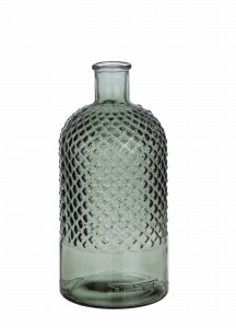 Vaza decorativa din sticla reciclata, Avril Bottle, Ø14xH28 cm