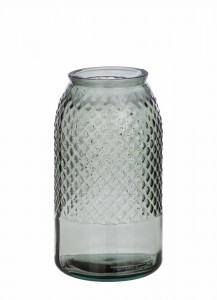 Vaza decorativa din sticla reciclata, Avril Round L, Ø15xH28 cm