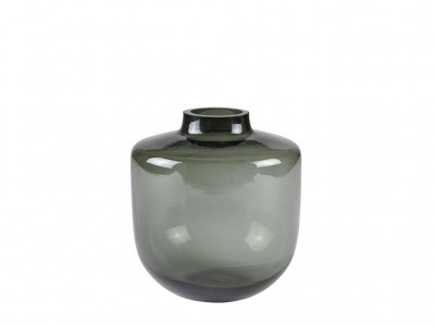 Vaza decorativa din sticla Smoky 341714 Gri, Ø15xH16 cm, Villa Collection