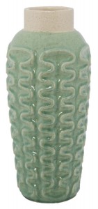 Vaza ceramica Riz Verde, Ø18,5xH41 cm