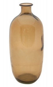 Vaza din sticla reciclata Fat Galben, Ø13xH31 cm