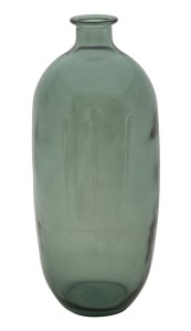 Vaza din sticla reciclata Fat Verde, Ø19xH45 cm