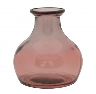 Vaza din sticla reciclata Troy Small Roz deschis, Ø19xH21 cm