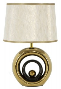 Veioza Glam Round Auriu / Crem