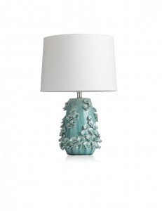 Veioza Tiffany Alb / Turcoaz