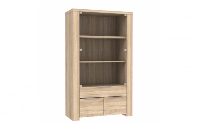 Vitrina din pal cu 1 sertar si 4 usi Calpeda Sonoma Oak , l110xA50xH186 cm