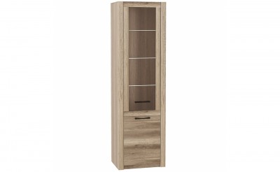 Vitrina din MDF cu 2 usi Modix Oak, l57xA44xH197 cm