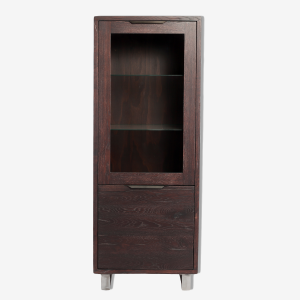 Vitrina din lemn de stejar salbatic, cu 2 usi Ellie, l70xA49xH182 cm