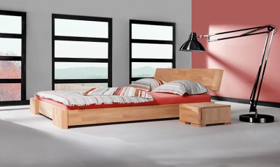 Noptiera din lemn masiv de fag Bit clear, l40xA45xH22 cm