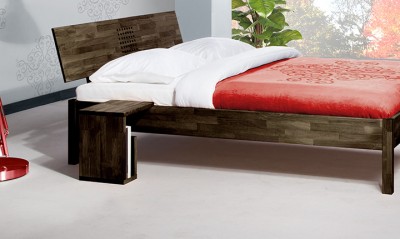 Noptiera Vento S wenge din lemn masiv de fag, l35xA30xH40 cm