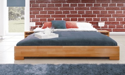 Pat din lemn masiv de fag Mola Frame natural