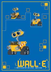 Covor Disney Kids Wall-E Blue 501, Imprimat Digital