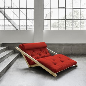 Canapea extensibila Figo Unfinished-Rosu