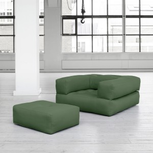 Fotoliu extensibil Cube-Verde