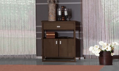 Dulap din lemn masiv de fag Minimal 850 1S2D wenge, l85xA45xH100 cm