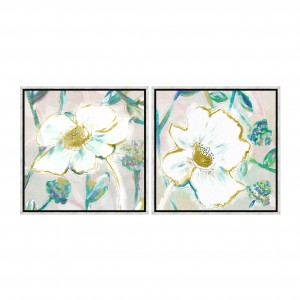 Tablou 2 piese Framed Art White Daisies