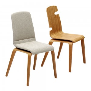 Scaun din lemn tapitat Woody C Natural, l54,5xA53,5xH87,5 cm