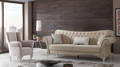 Canapea extensibila 3 locuri Zerafet Light Beige